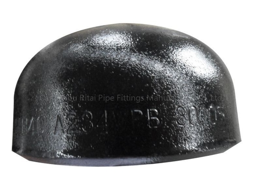 ASTM B16.25 B16.9 A234 GR.WPB Czarna zaślepka do rur ASME SCH40 3,68 mm 3,91 mm
